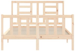 Cama sem colchão 140x190 cm madeira de pinho maciça
