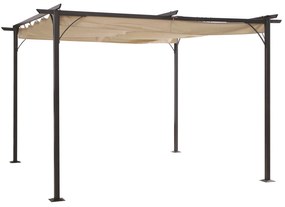 Pérgola de Metal 3,5x3,5m Pérgola para Jardim Pátio ou Terraço com Tet