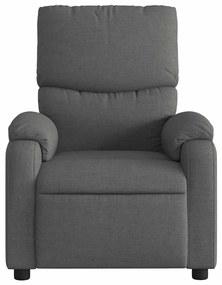 Poltrona de massagens reclinável tecido cinzento-escuro
