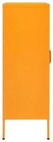 Armário de arrumação aço 80x35x101,5 cm amarelo mostarda