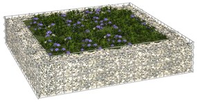 vidaXL Canteiro elevado/cesto gabião 100x100x20 cm aço galvanizado