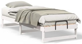 Estrutura de Cama com Alças Branco 80 x 200 cm
