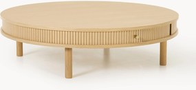 Mesa de centro com frente canelada Calary, Ø 110 cm