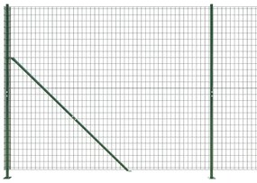 Cerca de malha de arame com flange 1,8x25 m verde