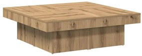 Mesa de centro 90x90x28 cm derivados madeira carvalho castanho