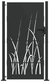 Portão de Jardim Preto 105 x 175 cm Aço com Revestimento em Pó