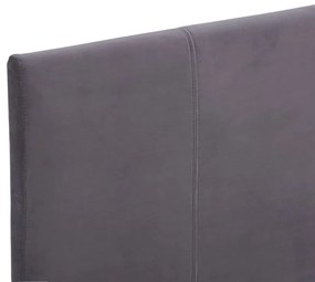 Estrutura de cama 90x200 cm tecido cinzento