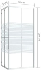 Cabine de duche ESG 90x70x180 cm