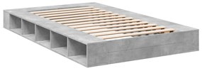 Estrutura de cama 120x200 cm derivados de madeira cinza cimento