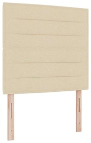 Cama Box com Colchão Creme 100x200 cm em Tecido