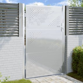 Portão de jardim 100x150 cm aço inoxidável