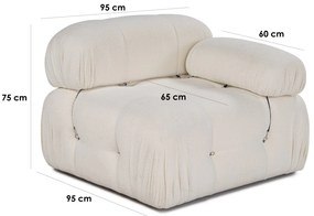 Sofá de 1 Lugar Bubble – Branco – 95x95x75 cm