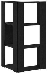 Estante de Canto vidaXL 3 Andares Carvalho Preto 50x50x102 cm Madeira