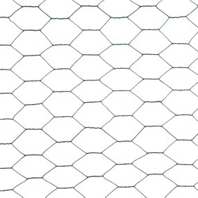 Cerca arame galinheiro 25x1,2 m aço c/ revestimento PVC verde