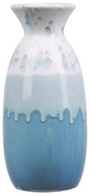 Vaso branco e azul marinho 25 cm CHALCIS Beliani