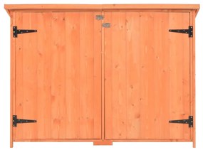 Abrigo de arrumação para jardim 128x42x91 cm madeira