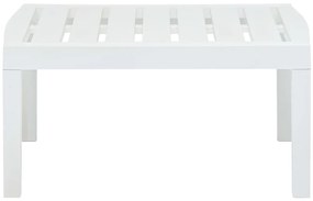 Mesa de jardim 78x55x38 cm plástico branco