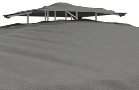 Tenda 3x3 de Eventos com Telhado Duplo - Cinzento