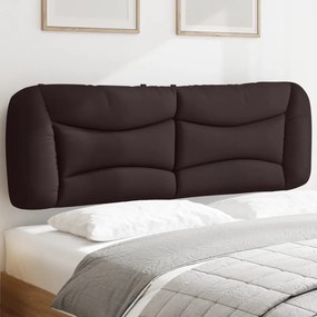 vidaXL Almofadão de cabeceira 160 cm tecido castanho-escuro