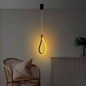 Candeeiro Suspenso Damla – Preto – 23x50-100x10 cm