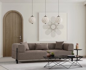 Sofá de 3 Lugares Gio – Castanho – 225 cm x 93 cm x 75 cm
