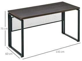 HOMCOM Secretária multifuncional estável com pés ajustáveis ​​ 135x60x75 cm Branco