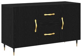 Aparador Preto Carvalho 100x36x60 cm Madeira Sintética