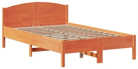 Cama com estante sem colchão 135x190 cm pinho maciço
