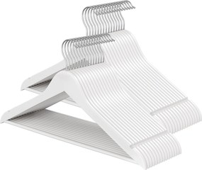 Conjunto de 30 Cabides para calças de madeira brancos