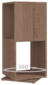 Armário giratório 34,5x34,5x75,5 cm aglomerado carvalho sonoma