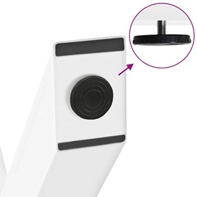 Pés para mesa de jantar em formato de X, 2 peças, branco, 90x (72-73)