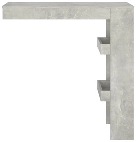 Mesa bar parede 102x45x103,5cm derivados madeira cinza cimento