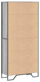 Estante 80x31x169 cm derivados de madeira cinzento sonoma