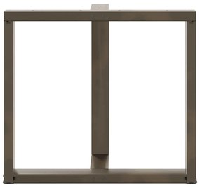 Pés de mesa de jantar em forma de T, 2 peças, preto, 70x35x(72-73) cm,