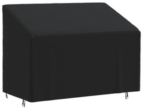 vidaXL Capa para sofá de 2 lugares 134x70x65/94 cm 420D oxford preto