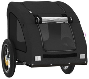 Reboque bicicleta p/ animais tecido oxford/ferro preto