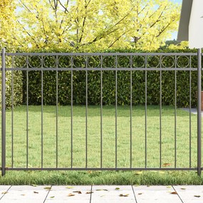 Painel de Cerca vidaXL Cinza 1,7x1 m Aço