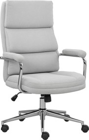 Cadeira de escritório, ergonómica com altura ajustável, função de balanço, 62 x 73 x 105-113 cm, cinzenta