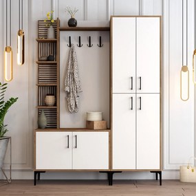 **** Hall Stand Viyana DA – Nogueira e Branco – 150x200x35 cm
**