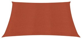 Para-sol estilo vela 160 g/m² 2,5x3 m PEAD terracota