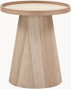 Mesa de apoio redonda com aspeto de madeira Maud