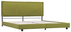 Estrutura de cama sem colchão 150x200 cm tecido verde