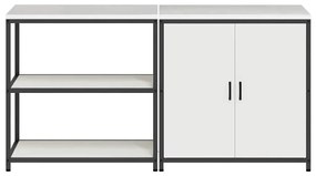 Conjunto de Armazenamento de Cozinha 2 pcs Branco