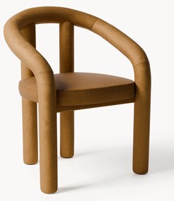 Cadeira com braços em veludo Calan