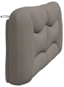 Almofadão de cabeceira 180 cm tecido cinzento-acastanhado