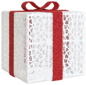 Presentes de Natal iluminados 3 pcs 64 luzes LED branco quente
