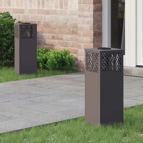 vidaXL Luz Solar LED de Caminho 2 pcs Preto Aço Laminado a Frio