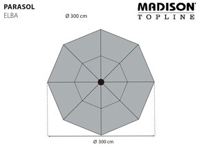 Madison Guarda-sol Elba 300 cm verde