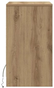 Criado-mudo LED 2 pcs carvalho artisiano 38 x 34 x 61 cm