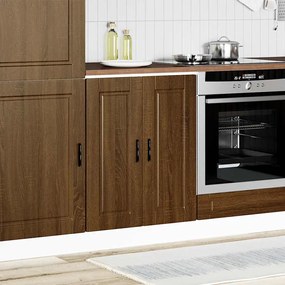 Armário base cozinha Porto derivados madeira carvalho castanho